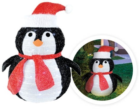 Pinguim Dobrável 40 LEDs Branco Frio 6000K c/ 8 Funções de Luz (600mm) - GSC