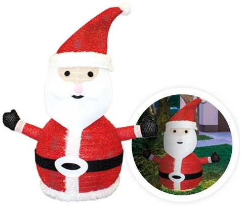 Pai Natal Dobrável 40 LEDs Branco Frio 6000K c/ 8 Funções de Luz (700mm) - GSC