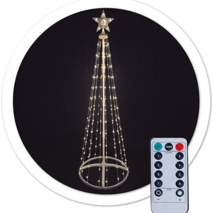 Árvore de Natal 118 LEDs Branco Quente 3000K USB IP44 c/ Comando 8 Funções (1,2 mts) - GSC