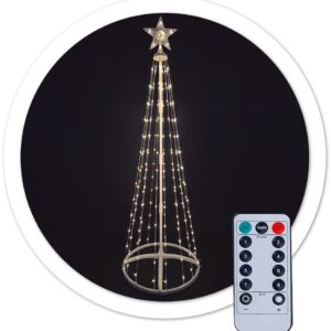 Árvore de Natal 205 LEDs Branco Quente 3000K USB IP44 c/ Comando 8 Funções (1,5 mts) - GSC