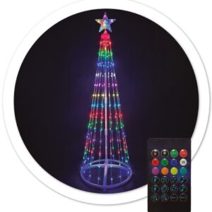 ?rvore de Natal 205 LEDs RGB USB IP44 c/ Comando 32 Fun??es (1,5 mts) - GSC