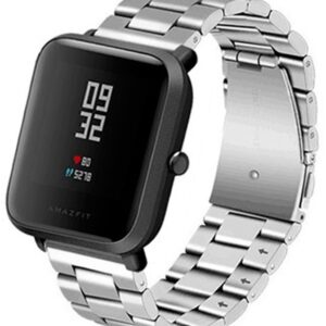 Correia Metática Elos (Prateado) p/ Xiaomi Amazfit GTS/Bip/Bip Lite/ GTR 42mm/Ticwatch/Huawei/Samsun