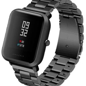 Correia Metálica Elos (Preto) p/ Xiaomi Amazfit GTS/Bip/Bip Lite/GTR 42mm/Ticwatch/Huawei/Samsung/..