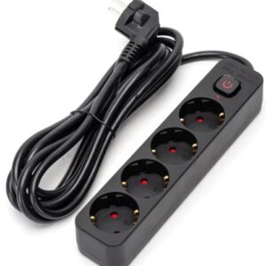 Extensão Quadrupla c/ Interruptor (3 mts) - Preto