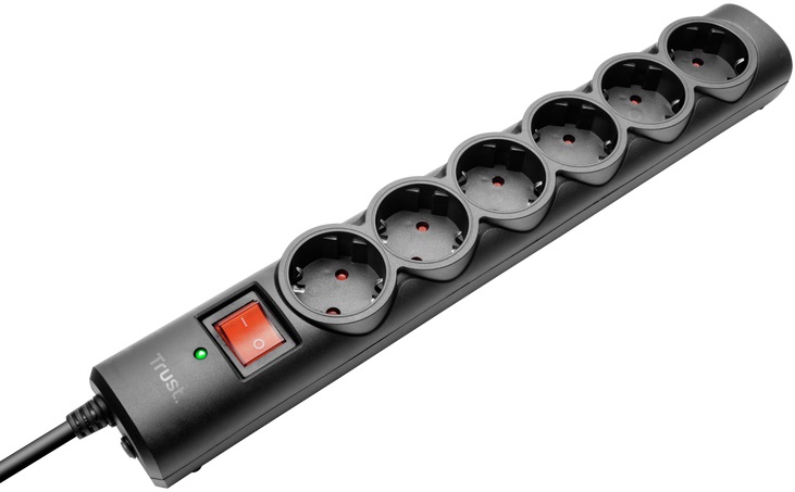 Extensão Sextupla c/ Interruptor (1,8 mts) - TRUST
