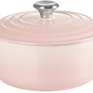 Ca?arola Cocotte Signature Redonda de Ferro 4.2L 24cm (Rosa) - LE CREUSET