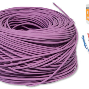 Bobine Cabo U/UTP CAT6 Eca Cu LSHF ?6,2mm Violeta (305 mts) - TELEVES 2123