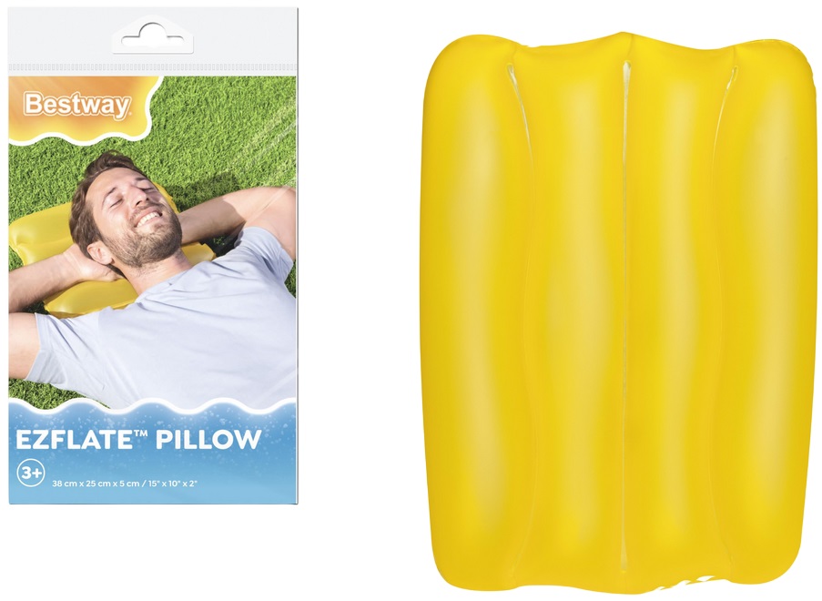 Almofada Insuflável 38 x 25cm (Amarelo) - BESTWAY 52127