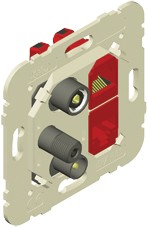 Tomada Mista R+TV+SAT+2x RJ45 Cat6 UTP Estrela S?rie MEC21 - EFAPEL