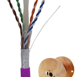 Bobine Cabo U/UTP CAT6a CCA LSFH 23AWG Ø7,2mm Violeta (500 mts) - TELEVES