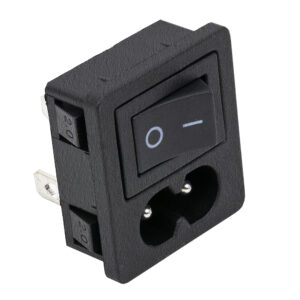 Base de Corrente Tipo 8 Femea 10A 250V c/ Interruptor