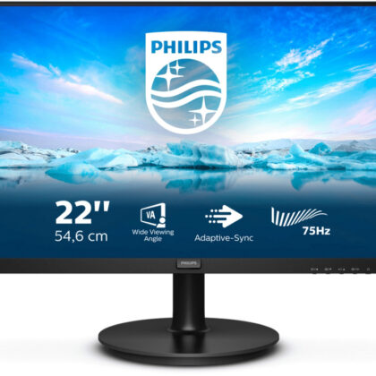 Monitor 21.5 V Line 222V8LA/00 Full HD LCD (Preto) - PHILIPS