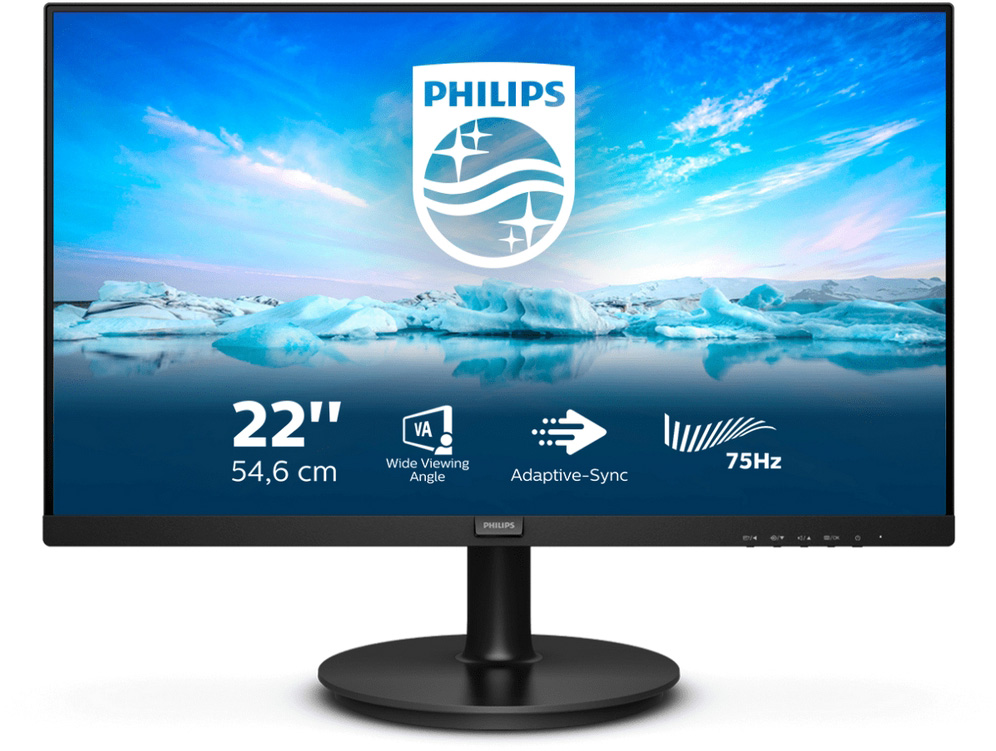 Monitor 21.5 V Line 222V8LA/00 Full HD LCD (Preto) - PHILIPS