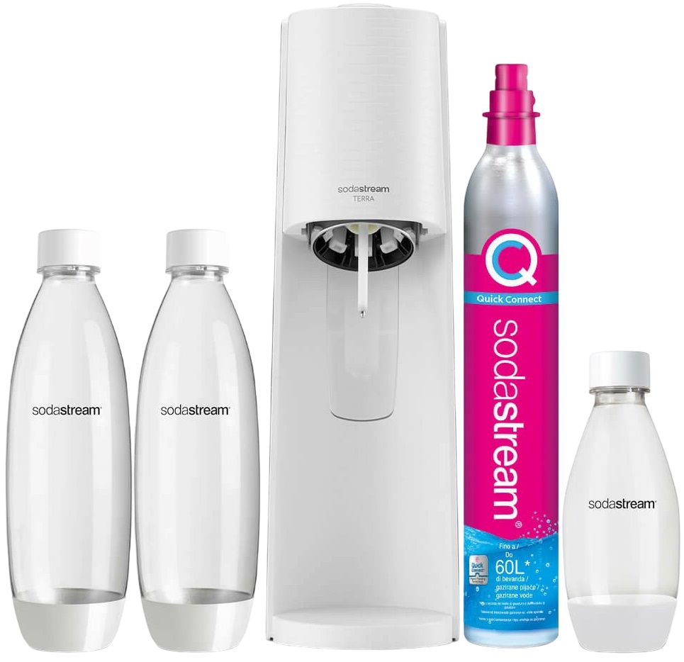 Máquina de Carbonatação Terra Bianco Value Pack (Branco) - SODASTREAM