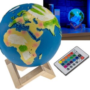Candeeiro RGB Planeta Terra 3D (15cm)