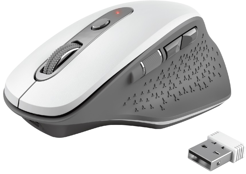 Rato s/ Fios Ozaa 2400 DPI (Branco) - TRUST