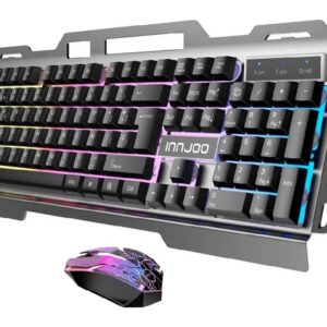 Pack Rato e Teclado Gaming Set PT (Preto) - INNJOO