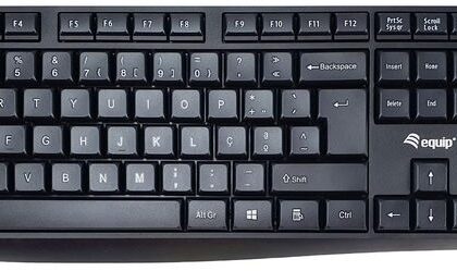 Teclado c/ Fios USB PT (Preto) - EQUIP