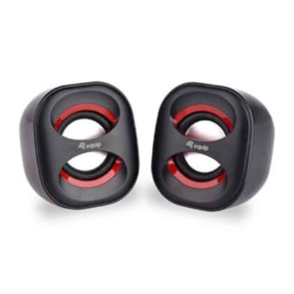 Mini Colunas Equip Life USB 6W Preto Vermelho