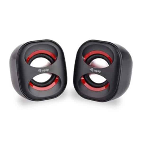 Mini Colunas Equip Life USB 6W Preto Vermelho