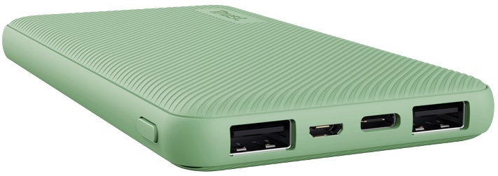 Powerbank Urban Primo Eco (2xUSB-A + USB-C) 10000mAh 15W (Verde) - TRUST
