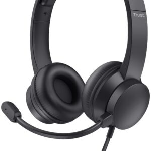 Auscultadores Headset Ayda c/ Fios Jack 3.5mm (Preto) - TRUST