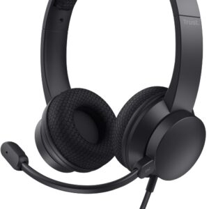 Auscultadores Headset Ayda c/ Adaptador UBS-C (Preto) - TRUST