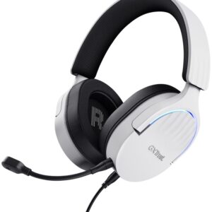 Auscultadores Headset Gaming GXT 490 Fayzo c/ Fios USB Type-A (Preto/Branco) - TRUST
