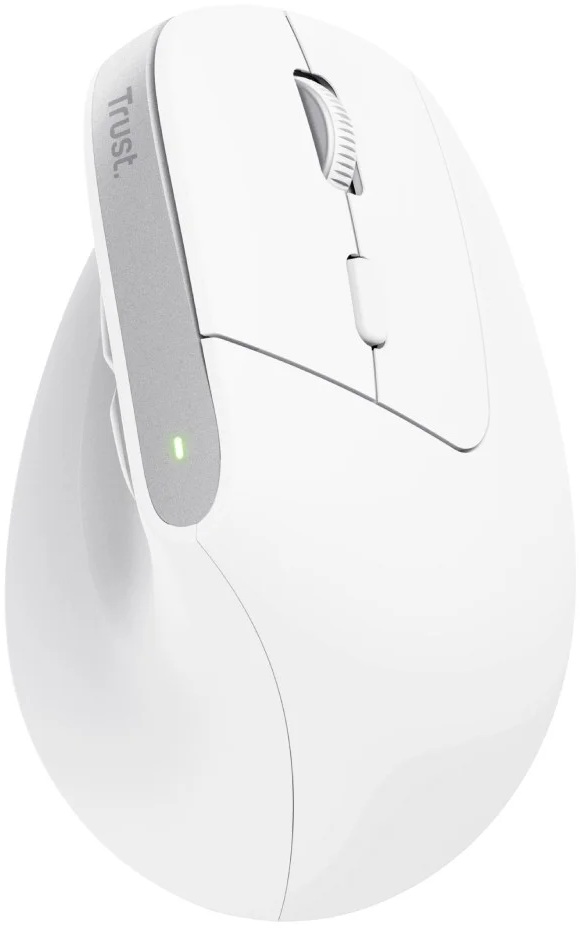 Rato Ergonómico Wireless/Bluetooth Ótico Bayo+ 2400DPI (Branco) - TRUST