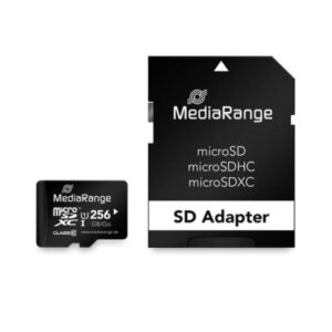 MICRO SDXC MEMORY 256GB MEDIARANGE + SD ADAPTER