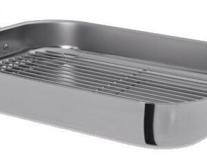 Tabuleiro c/ Asas e Grelha 36x27cm (Aço Inoxidável) - SILAMPOS