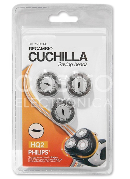 Pack 3x Laminas Maq. Barbear p/ Philips Equivalente a HQ2 - GSC