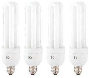 Pack 4x Lampadas Economizadoras E14 220V 2U 15W Branco Q. 3000K 825Lm