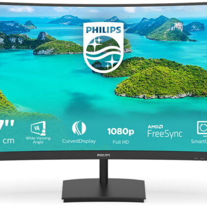 Monitor 27 E Line 271E1SCA/00 LED Full HD LCD (Preto) - PHILIPS