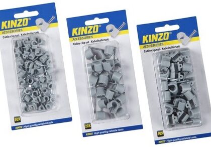 Pack 3x Emb. Abraçadeiras Diversas c/ Prego (110 pcs) - KINZO