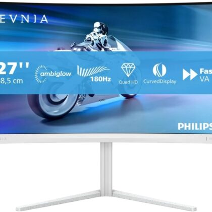 Monitor Curvo Evnia 27 27M2C5501/00 Quad HD LCD (Branco) - PHILIPS