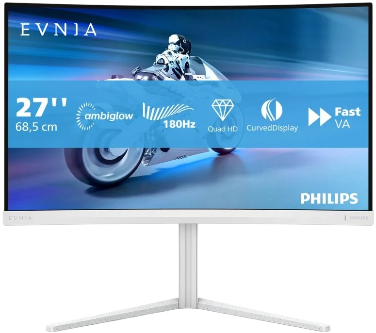 Monitor Curvo Evnia 27 27M2C5501/00 Quad HD LCD (Branco) - PHILIPS