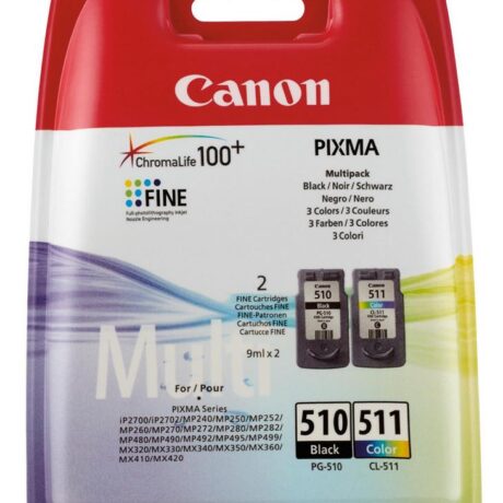 Pack 2x Tinteiros PG-510/CL-511 (Preto/Cores) - CANON