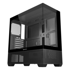 Caixa ATX Unykach Revelat Black Frontal e Lateral de Vidro Temperado USB-A 3.0 USB-C e Áudio HD – Suporta Refrigeração Liquida