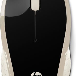 Rato ?tico 200 Wireless 1000DPI (Preto/Dourado) - HP