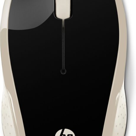 Rato Ótico 200 Wireless 1000DPI (Preto/Dourado) - HP