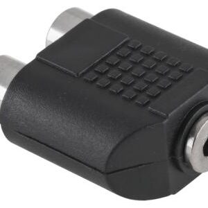 Ficha Adaptadora 2x RCA Femea - Jack 3,5mm Femea