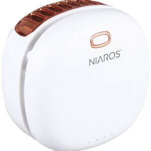 Mini Ventoinha c/ Alça Pescoço 3 Velocidades Yulara USB Recarregável 3W (Branco) - NIAROS