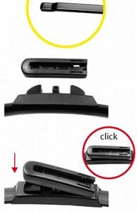 Jogo 2 Adaptadores p/ Escovas Limpa Vidros - BAYONET LOCK