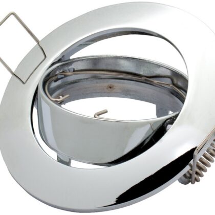 Aro Redondo Ajustável em Aluminio p/ Lampadas MR16-GU10