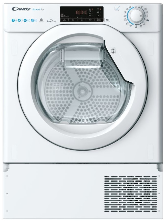 Máquina de Secar Roupa de Encastre Smart Pro BCTD H7A1TE-S 7Kg (Branco) - CANDY