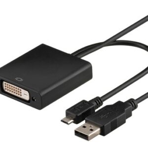 Adaptador MHL+ micro USB M - DVI F