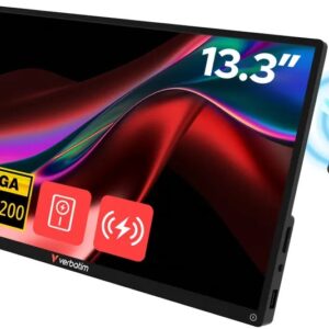 Monitor Port?til Touch IPS 13,3 WUXGA c/ PowerBank 5000mAh (Preto) - VERBATIM