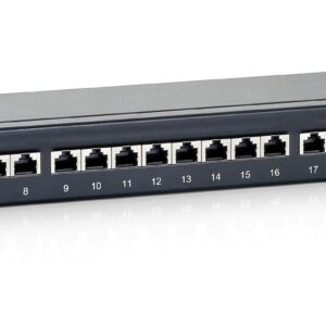 Patch Panel Cat.6 24 Portas 19 1U (Preto) - EQUIP