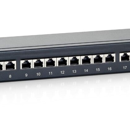 Patch Panel Cat.6 24 Portas 19 1U (Preto) - EQUIP